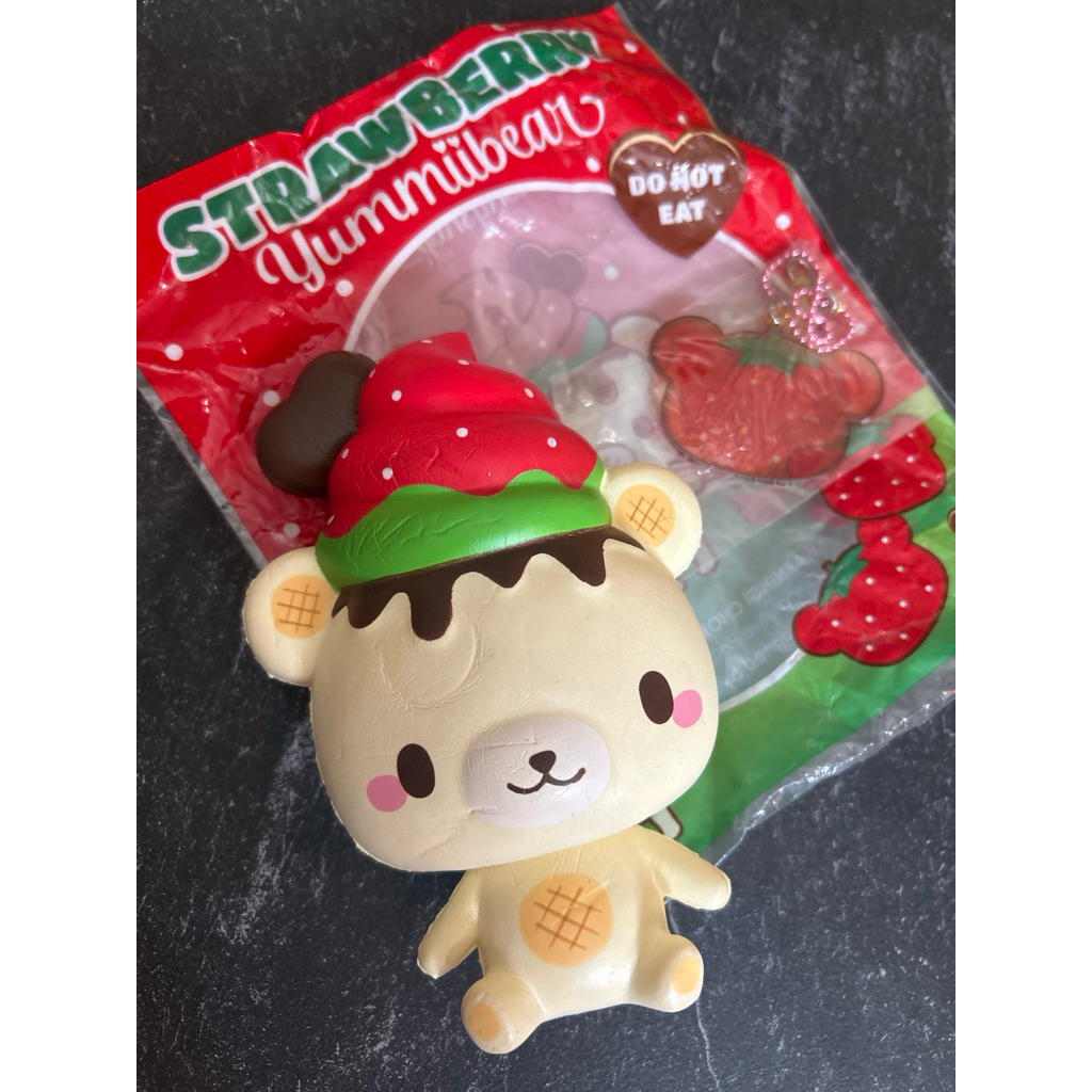DEFFECT SALE SQUISHY STRAWBERRY YUMMIBEAR MASCOT by creamiicandy