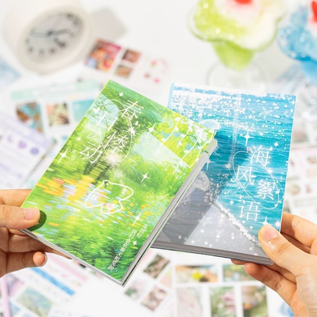 

[WindHeart] 30 lembar Sticker Book Cosmic Moss Series Ancient All-match Pattern Decoration Notebook 22591