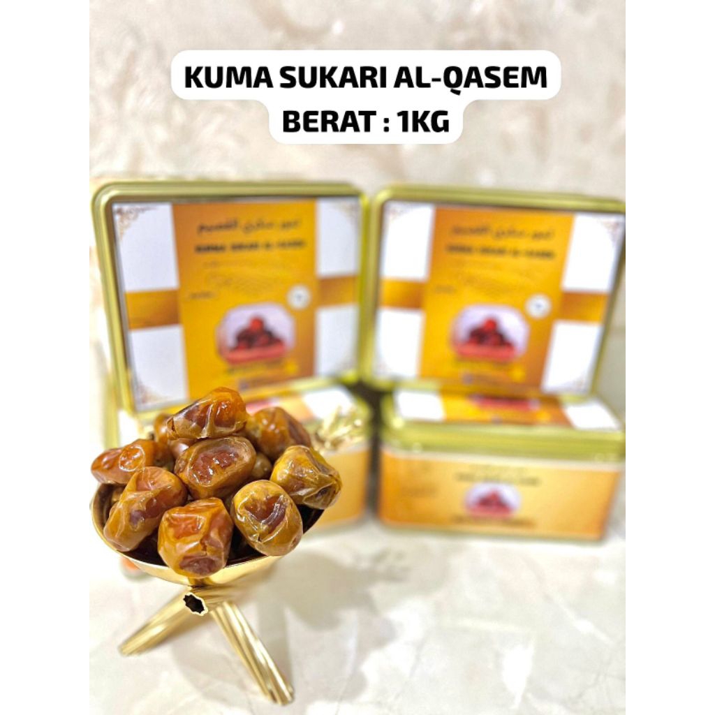 

Kurma Sukari Alqasim kemasan kaleng 1 kg