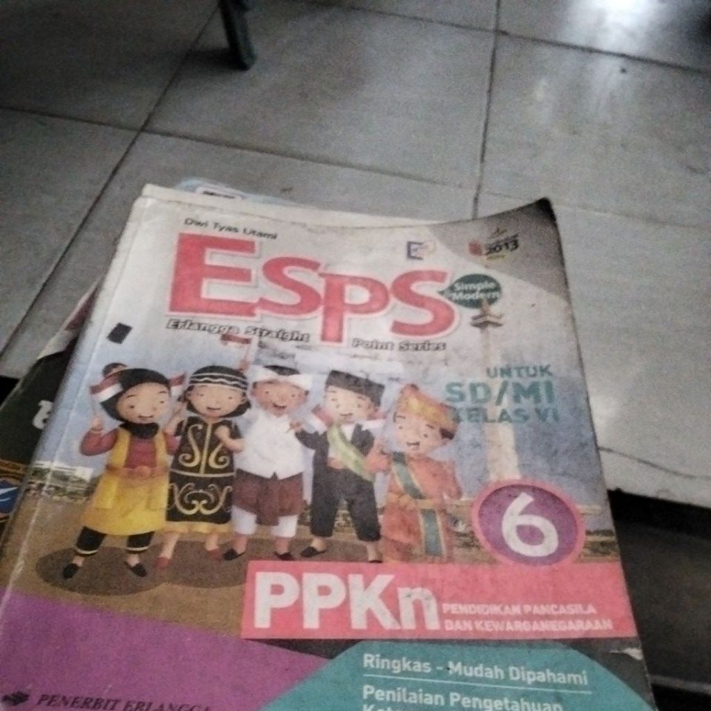 Buku esps PPKn 6 SD revisi Airlangga