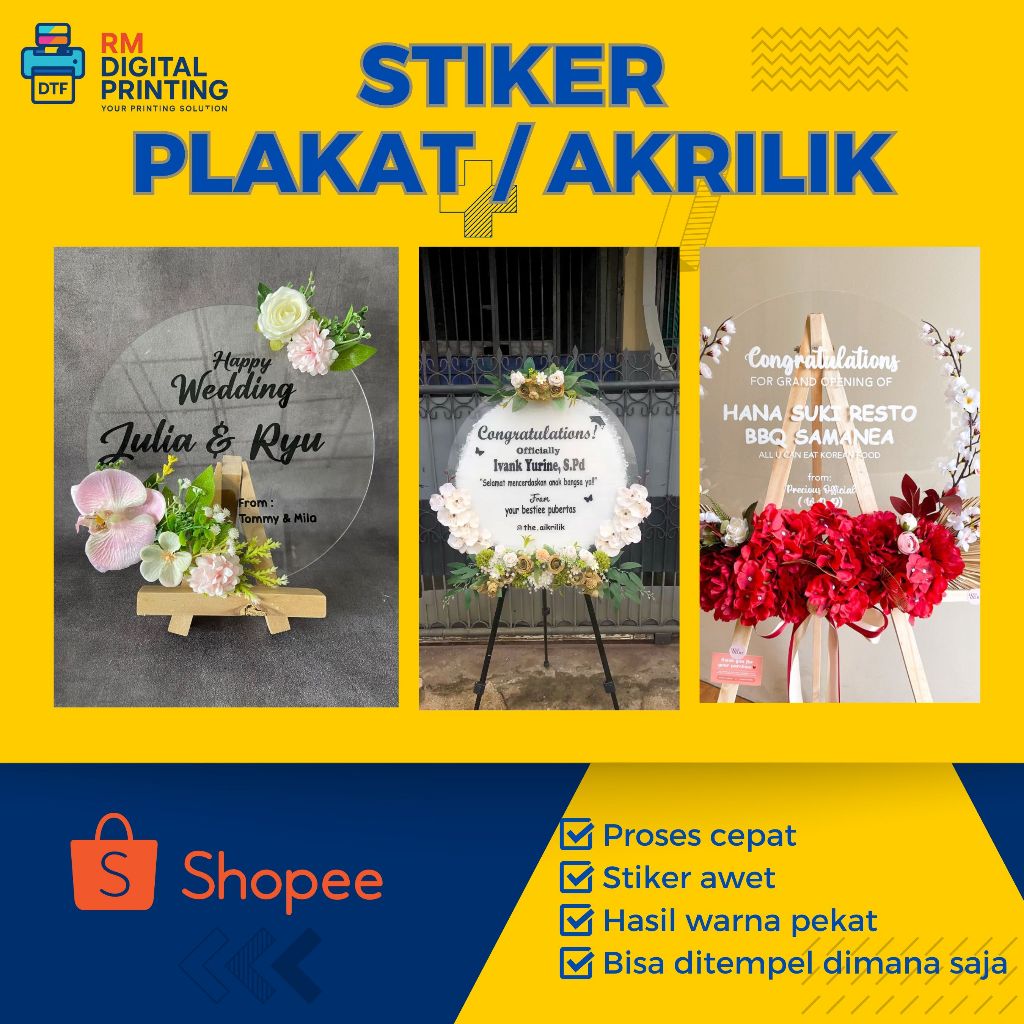 

Cetak stiker akrilik / stiker plakat - Akrilik ucapan selamat