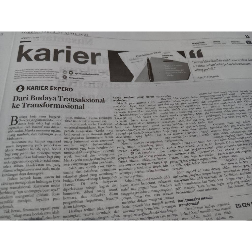 KORAN Tema Lowongan Pekerjaan