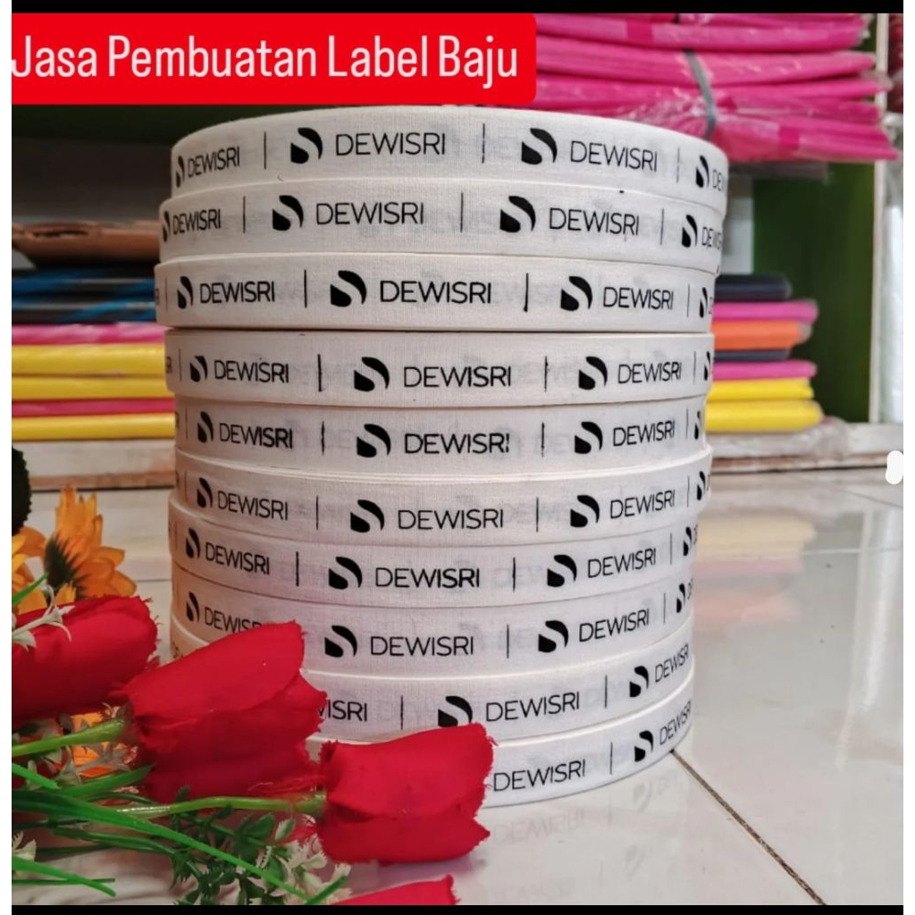

Label Nama Baju Katun Custom merek sendiri
