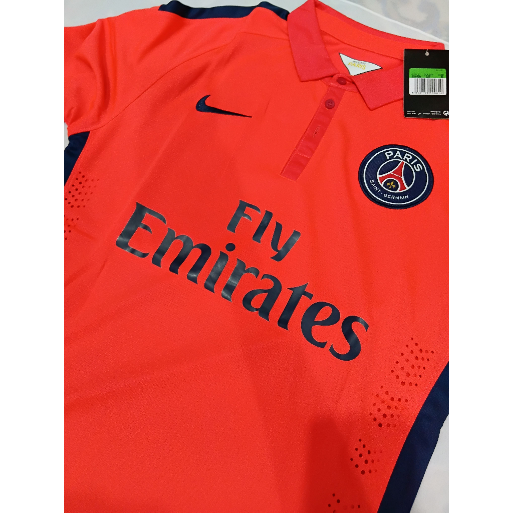 JERSEY BOLA RETRO VINTAGE PARIS SAINT GERMAN (PSG) AWAY 2014/2015 Z.IBRAHIMOVIC GRADE ORI
