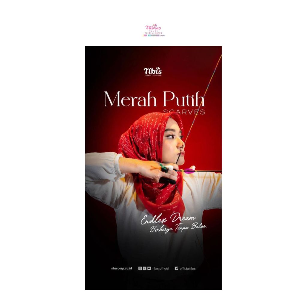 NIBRAS HIJAB MERAH PUTIH SPESIAL MOMEN KEMERDEKAAN RI_NHS PLOSO JOMBANG