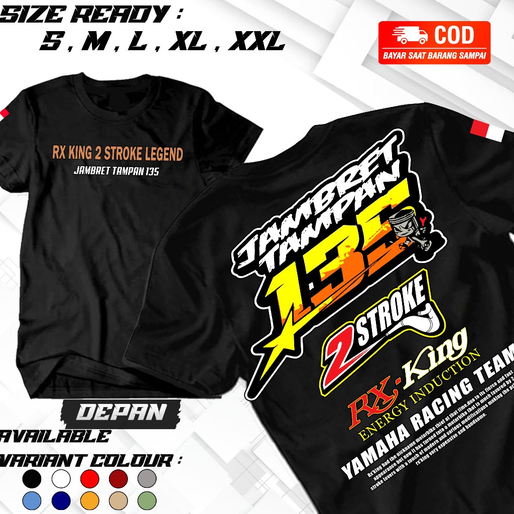 JOJOKAOS-KAOS RX KING TERLARIS JAMBRET TAMPAN | T-SHIRT RXKING 2 STROKE LEGEND JT | Kaos Touring CHI