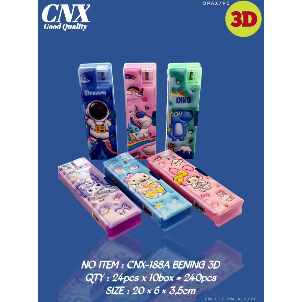 

Kotak Pensil Magnet 3D Bening 188 A/Kotak Pensil Magnet Design 3D Bening/Kotak Pensil Magnet Serutan/Per Pcs