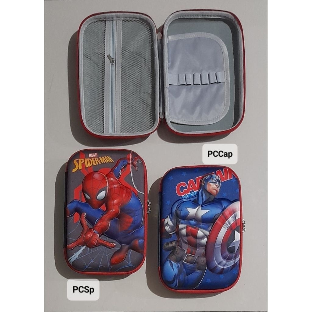 

KOTAK PENSIL 3D TIMBUL KARAKTERR SPIDERMAN CAPTAIN AMERICA