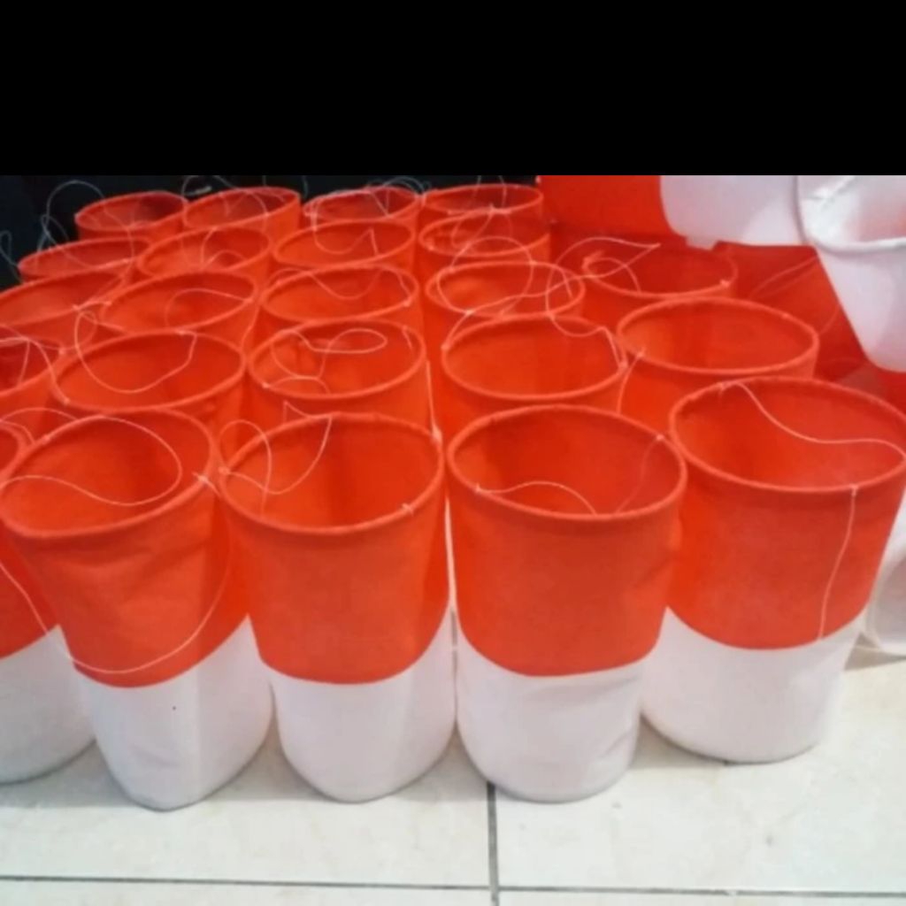 Lampion kain merah putih outdoor lampion agustus