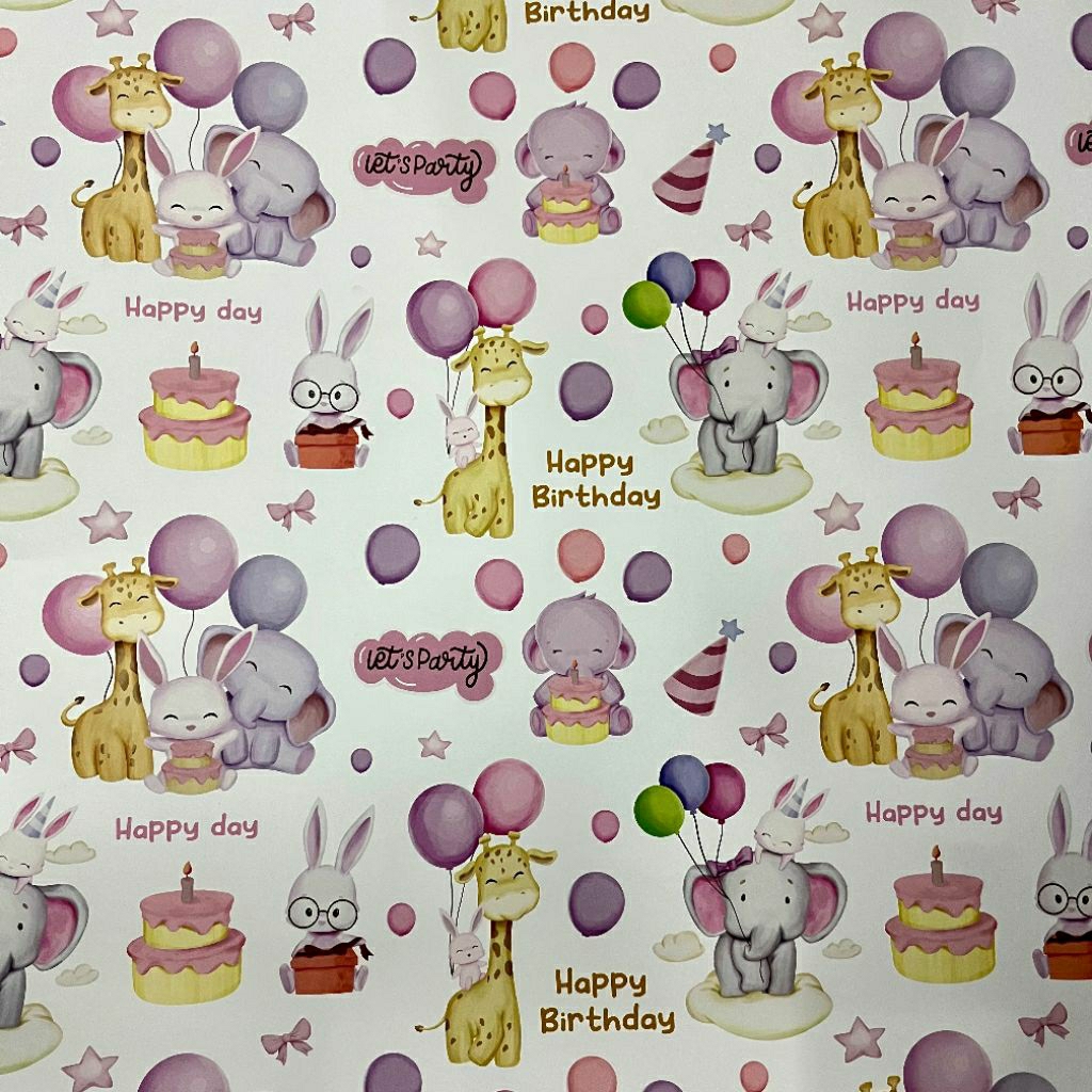 

Kertas Kado Jumbo Sansan Wawa Motif Happy Birthday - SW 605