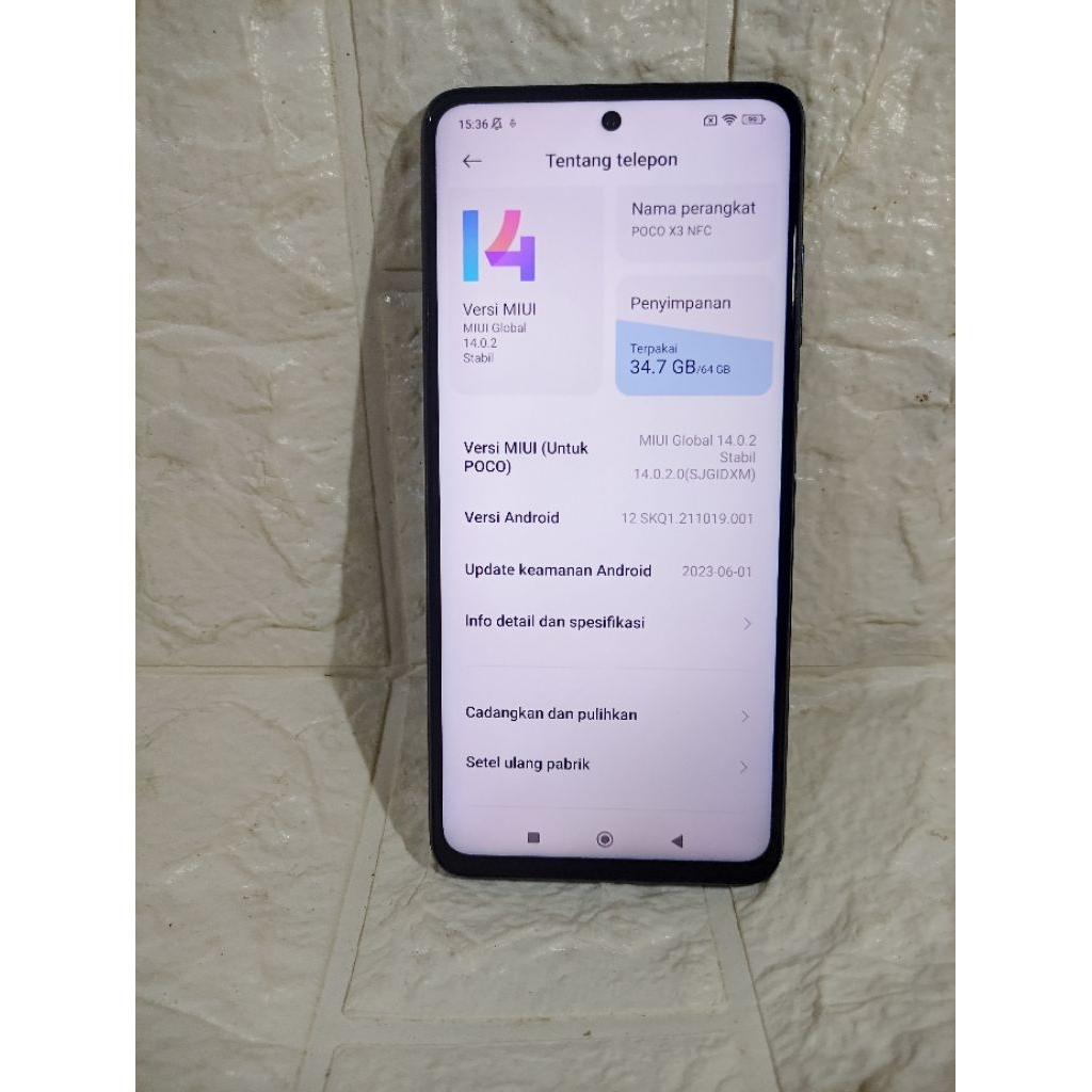 Poco X3 NFC Minus sesuai deskripsi