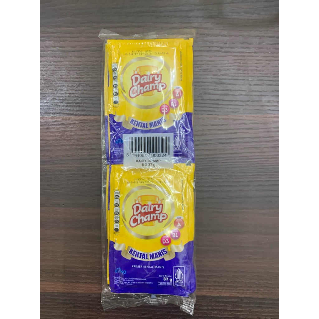 

Dairy Champ Susu Kental Manis 37gr (isi 6)