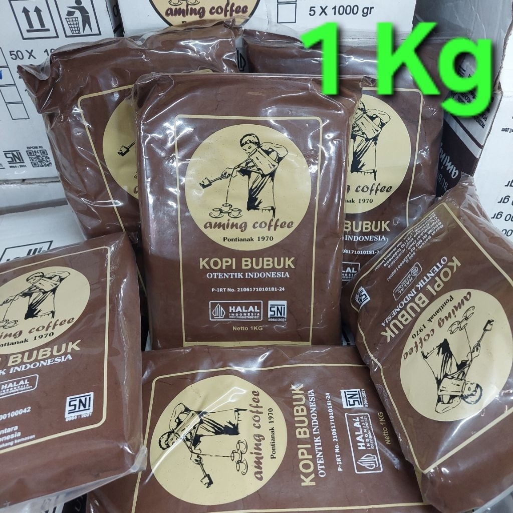 

1 KG Kopi Bubuk Aming Khas Pontianak 1000 Gr