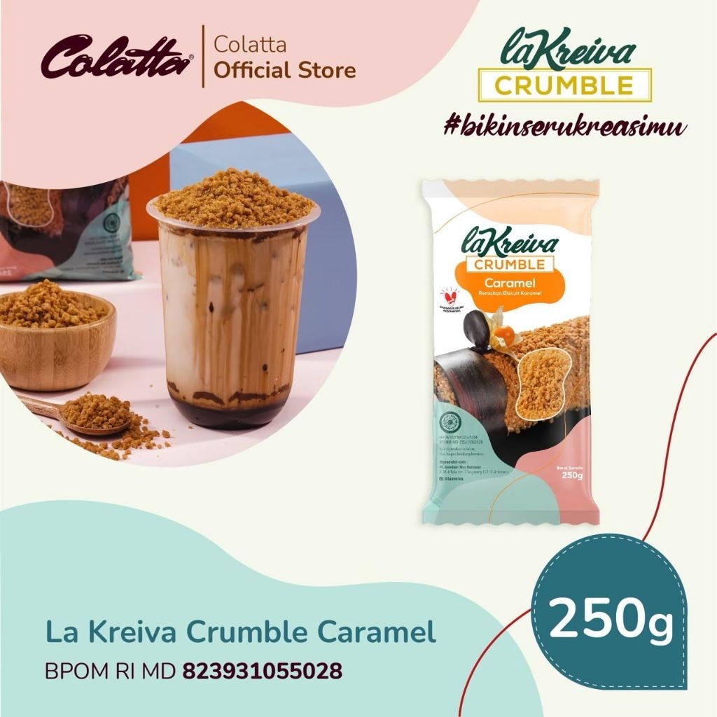 

TOPPING CRUMBLE MINUMAN & KUE LA KREIVA CRUMBLE CARAMEL 250 GRAM