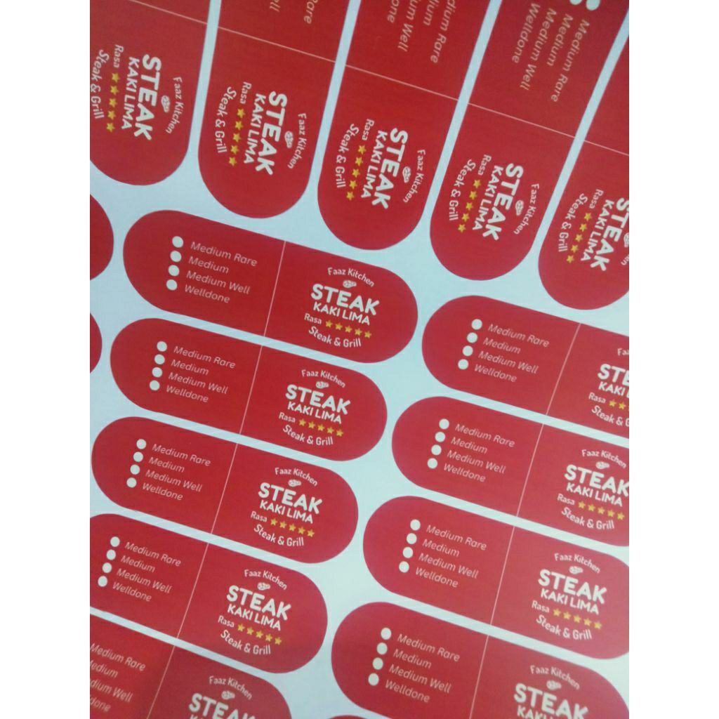 

stiker kemasan. bahan cromo