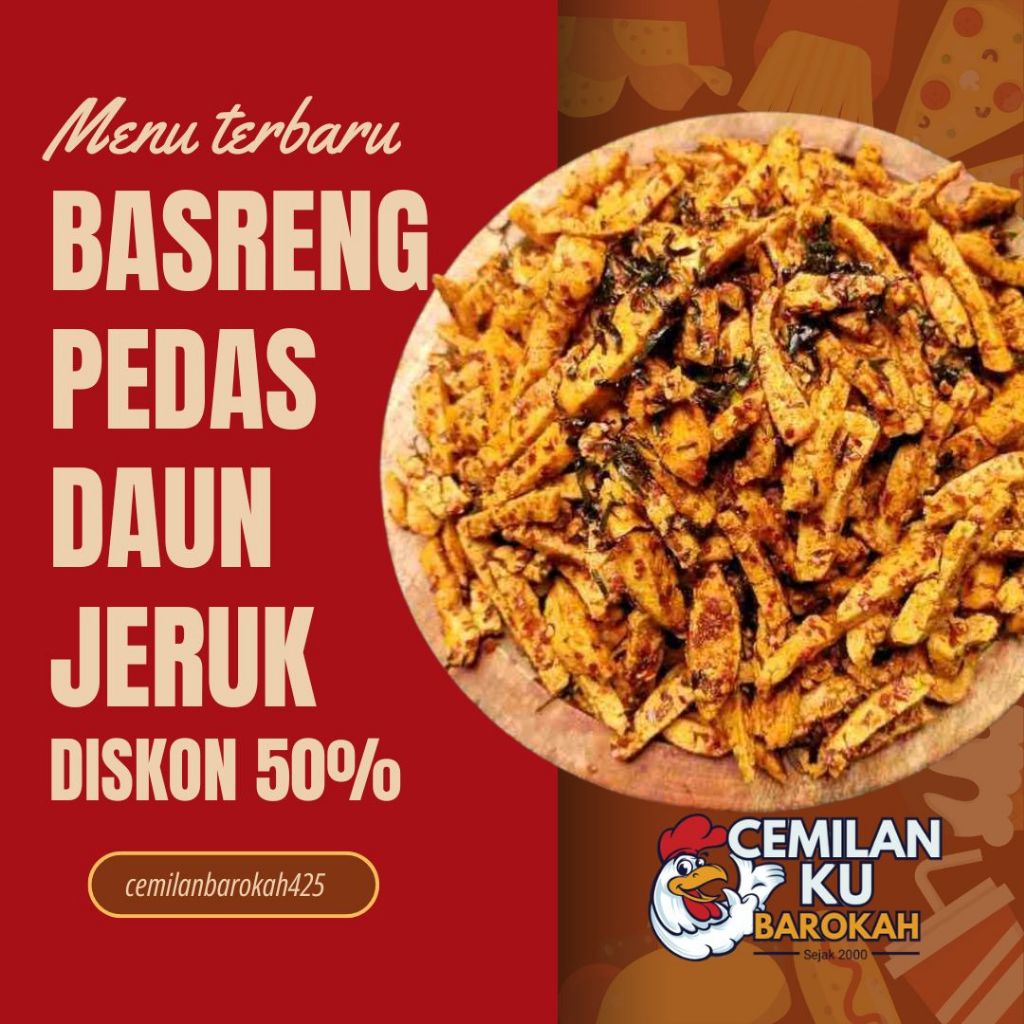 

Basreng Crispy Pedas Daun Jeruk Dan Gurih Original 500gr - Snacks Makanan Ringan - Food