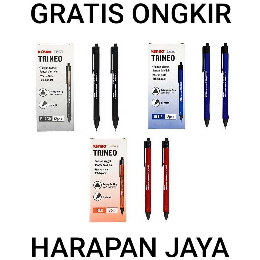 

Bolpoin Pen BP-388 Trineo KENKO 0.7mm Per Lusin ( ISI 12 PCS )