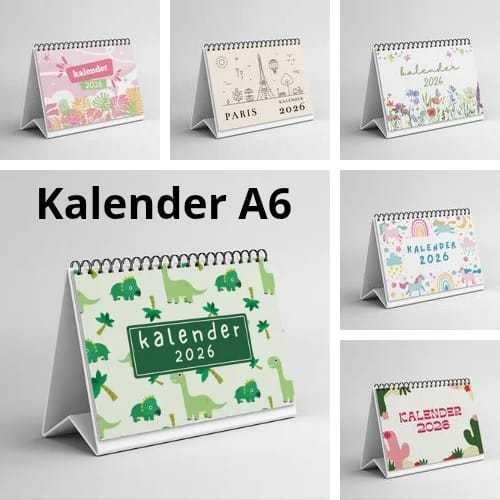 

(helenaa) Calendar Meja A6 2026 / Spiral Kalender 2026 Cover Lucu Aesthetic Landscape Ukuran 10 x 15 cm