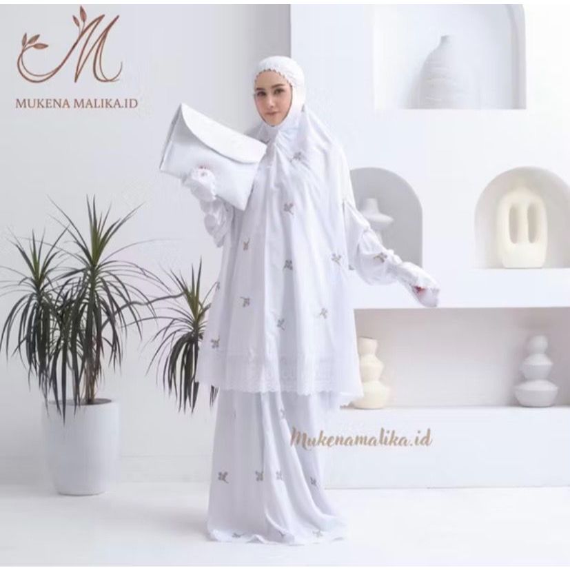 Mukena Dewasa Umroh Haji Berlengan Mukena Sajadah Bordir Mukena Putih Mukena Ramadhan Mukena Lebaran