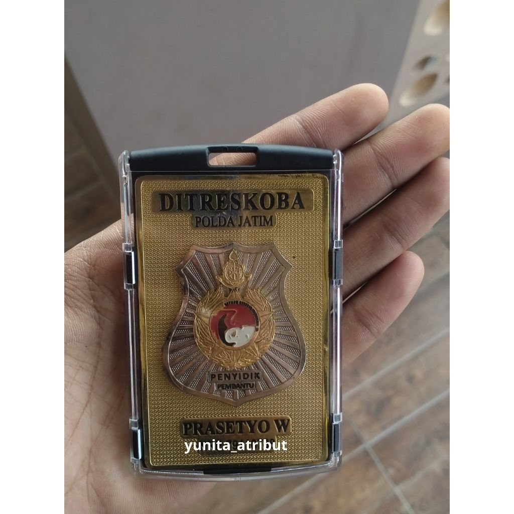 

Custom Id Card Lanyard logo koba 1 set dengan tali Pakai Frame bisa custom logo polri lainnya