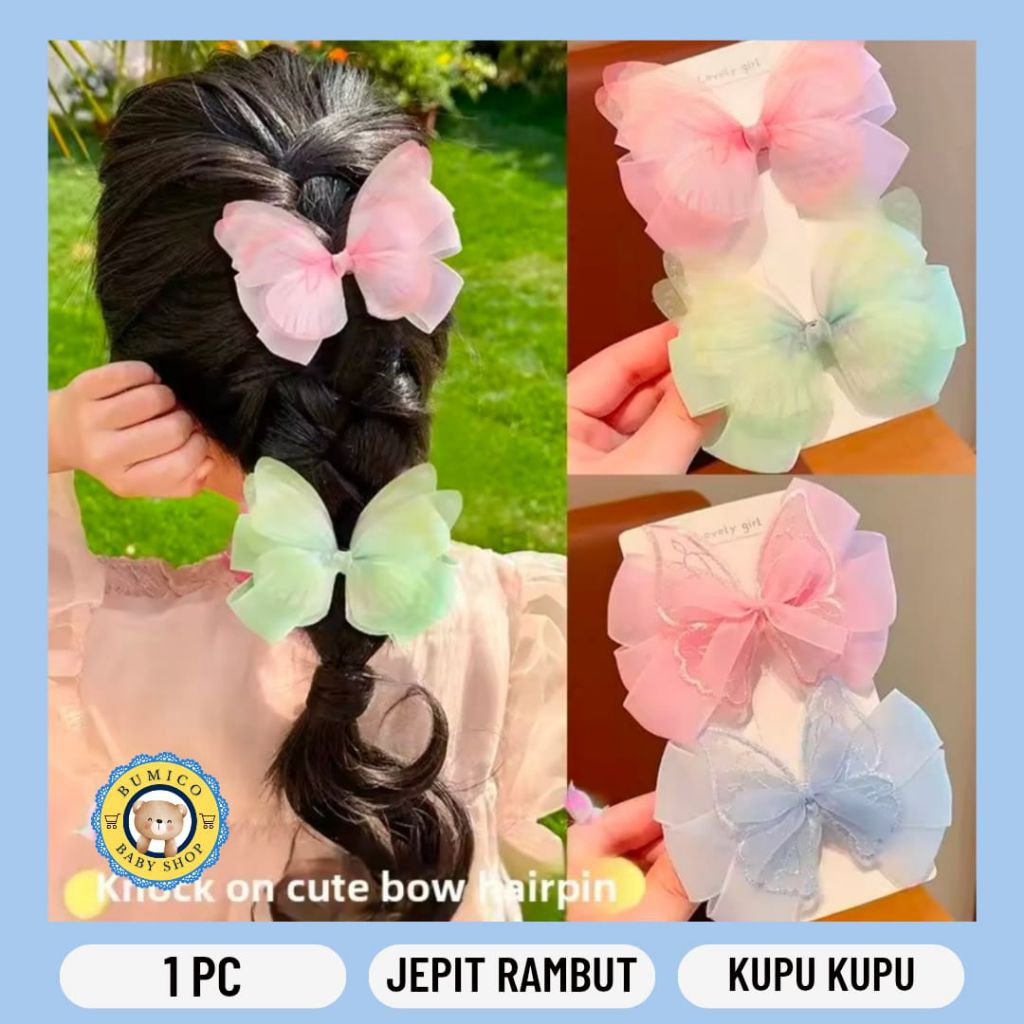 Jepit Rambut Anak Dewasa Kupu Pita Besar