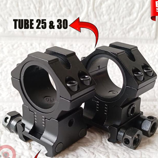 Monting Adjust Tinggi Pendek Mounting Teleskop Rel 22 Tube 25 Dan 30