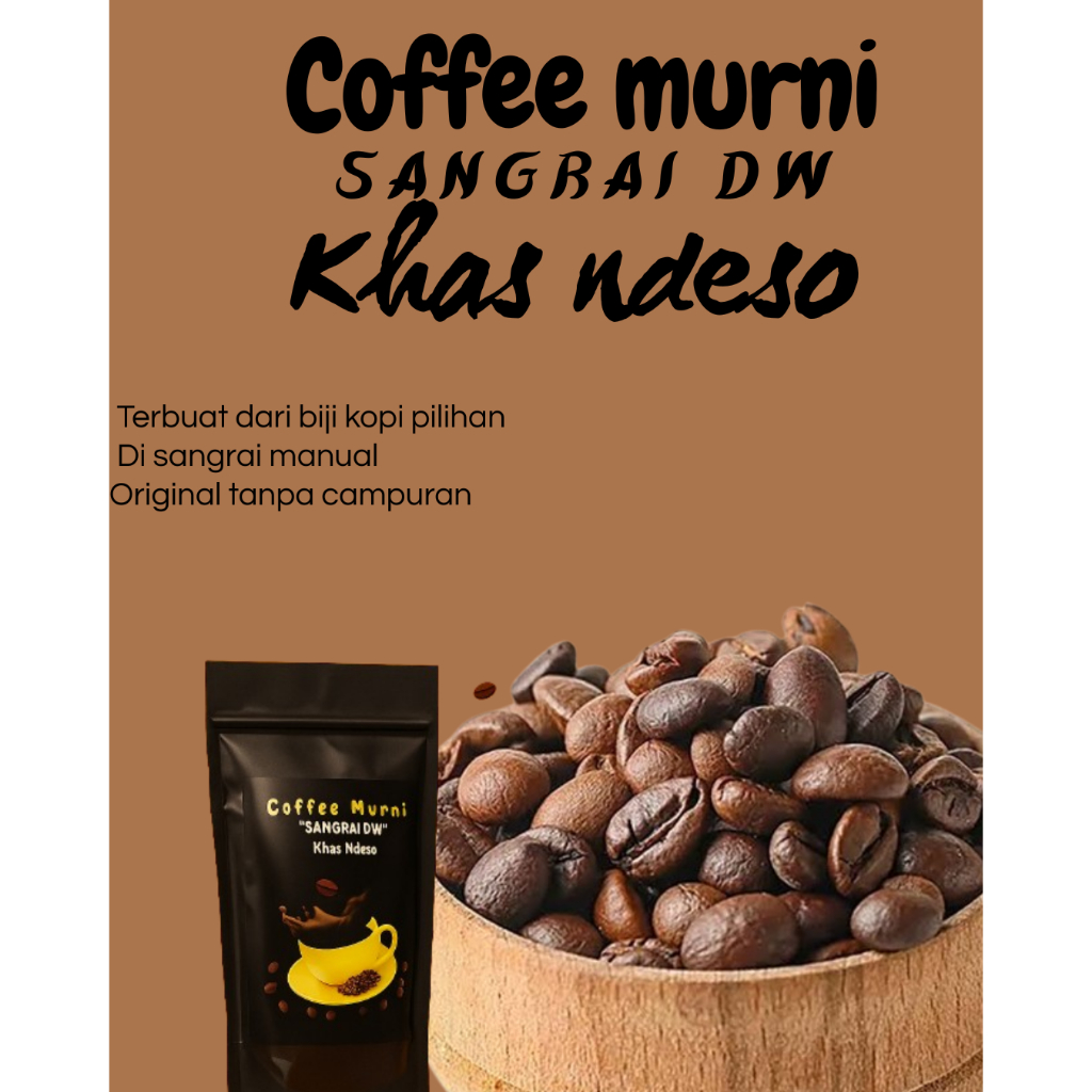 

Kopi Bubuk Murni Sangrai Dw_ Kopi Hitam Asli 100% Tradisional Manual Roast
