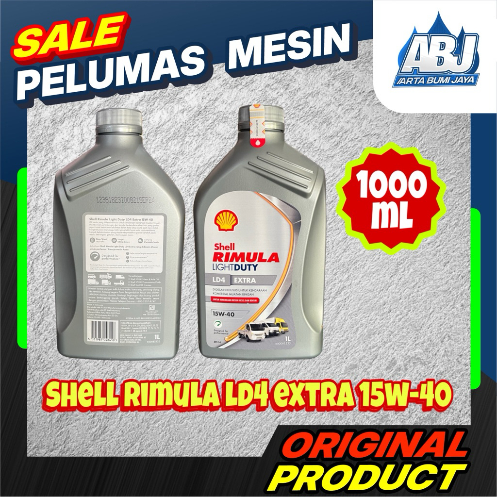 Oli Diesel Shell Rimula LD4 Extra Kemasan 1Liter