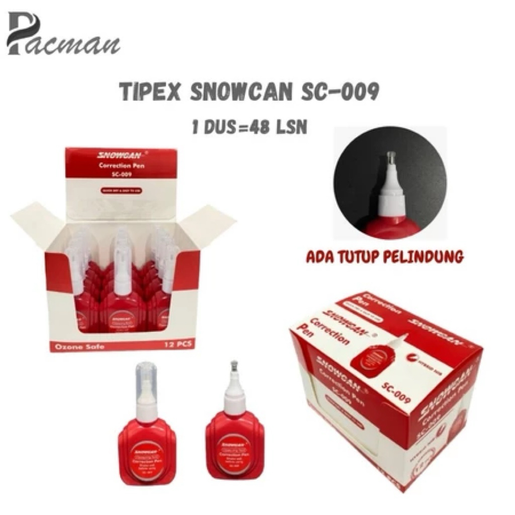

[Isi 12 Pcs] Tip-Ex Cair Snowcan SC-009