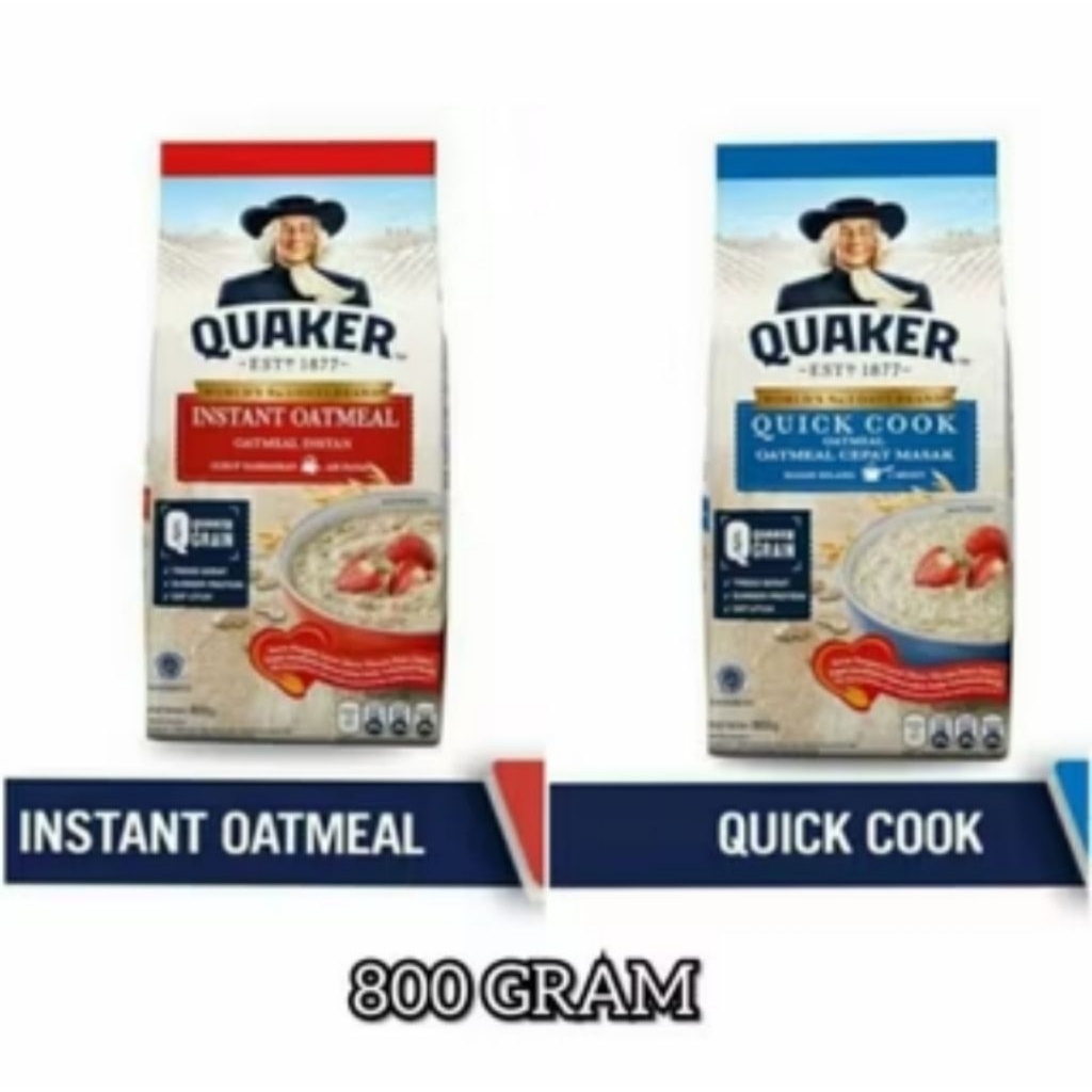

Quaker Instant Oatmeal/ Quaker Quick Cook Oatmeal 800gr