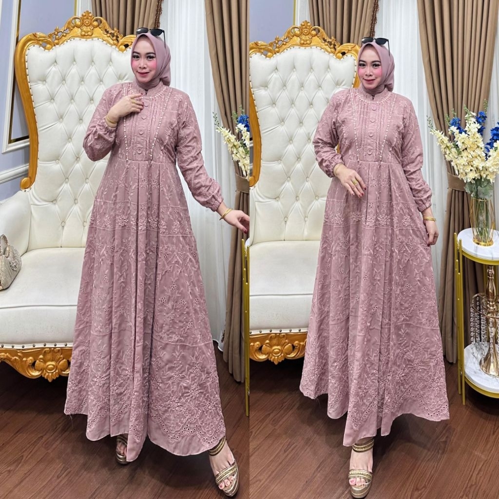 Gamis Katbol.ori Premiyum Terbaru / Gamis Katun Bordir Terkini / Gamis Pesta Mewah