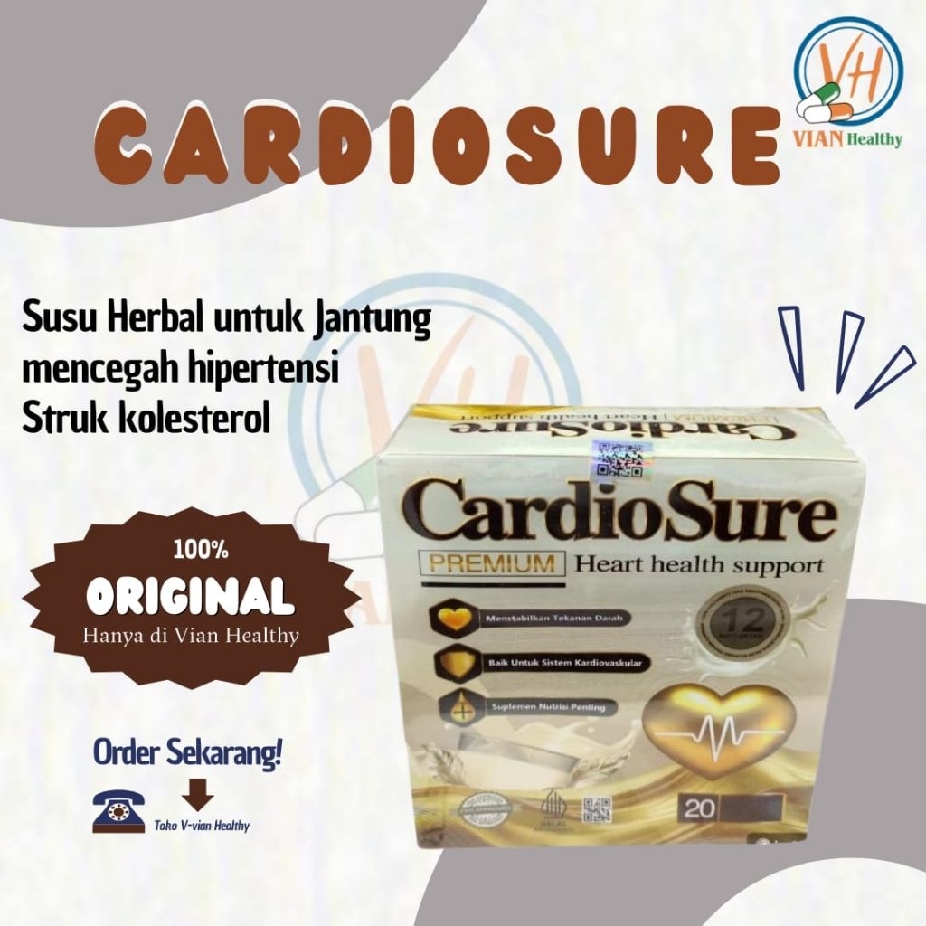 

CARDIOSURE SUSU Herbal Asli Original 100% Atasi Jantung Hipertensi Super Ampuh