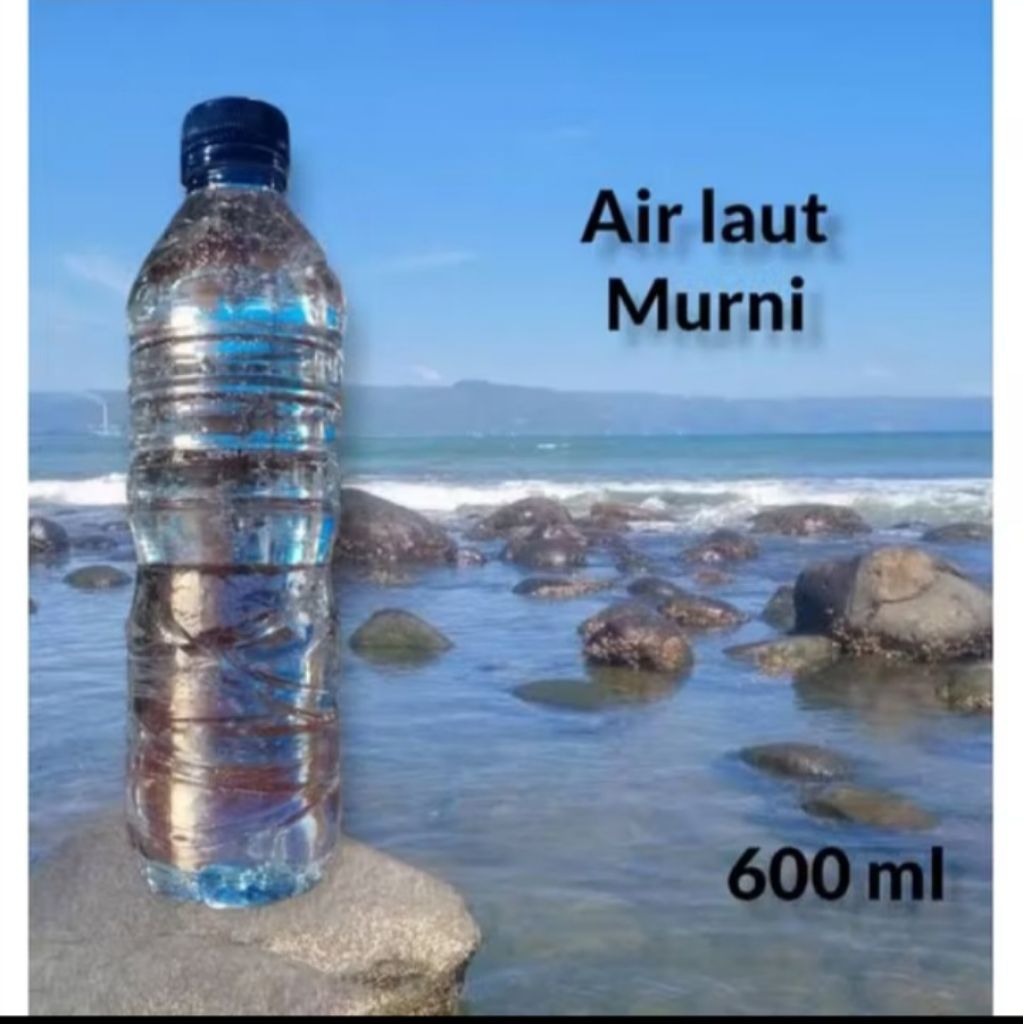 

jual air laut asli pantai pangandaran isi 600ml, 1000ml
