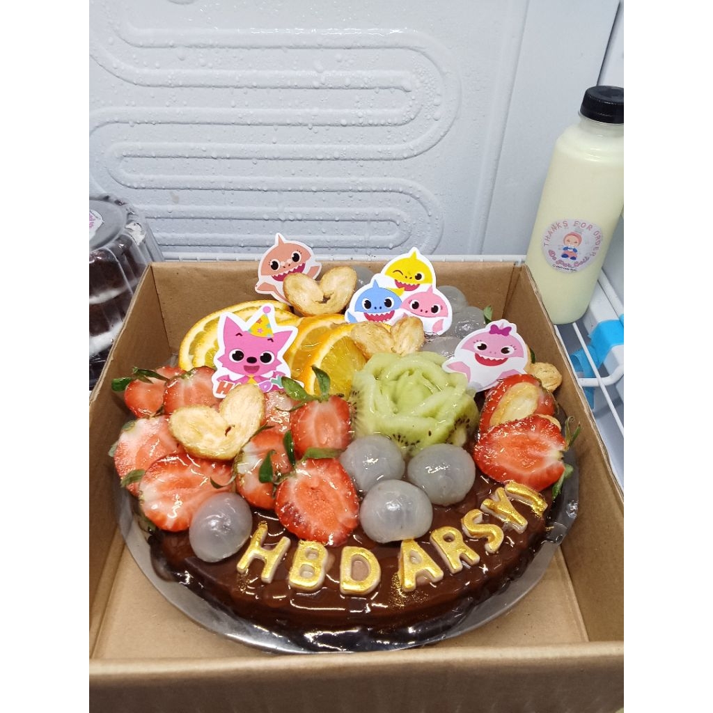 

puding buah ultah 20cm