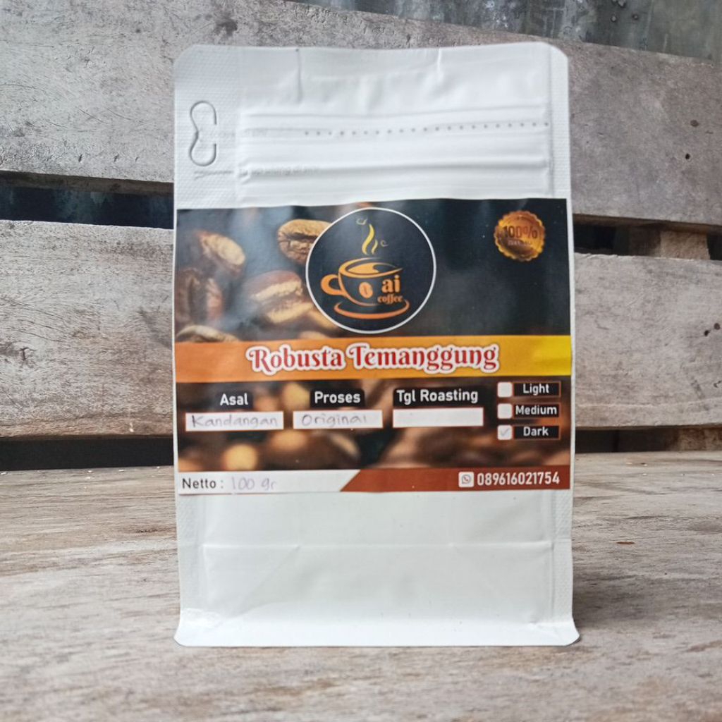 

kopi robusta temanggung| 100gram |100%murni |bubuk kopi |