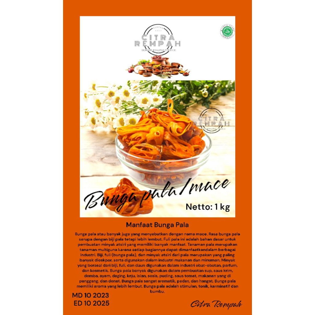 

Bunga Pala Papua/Mace 1 kg