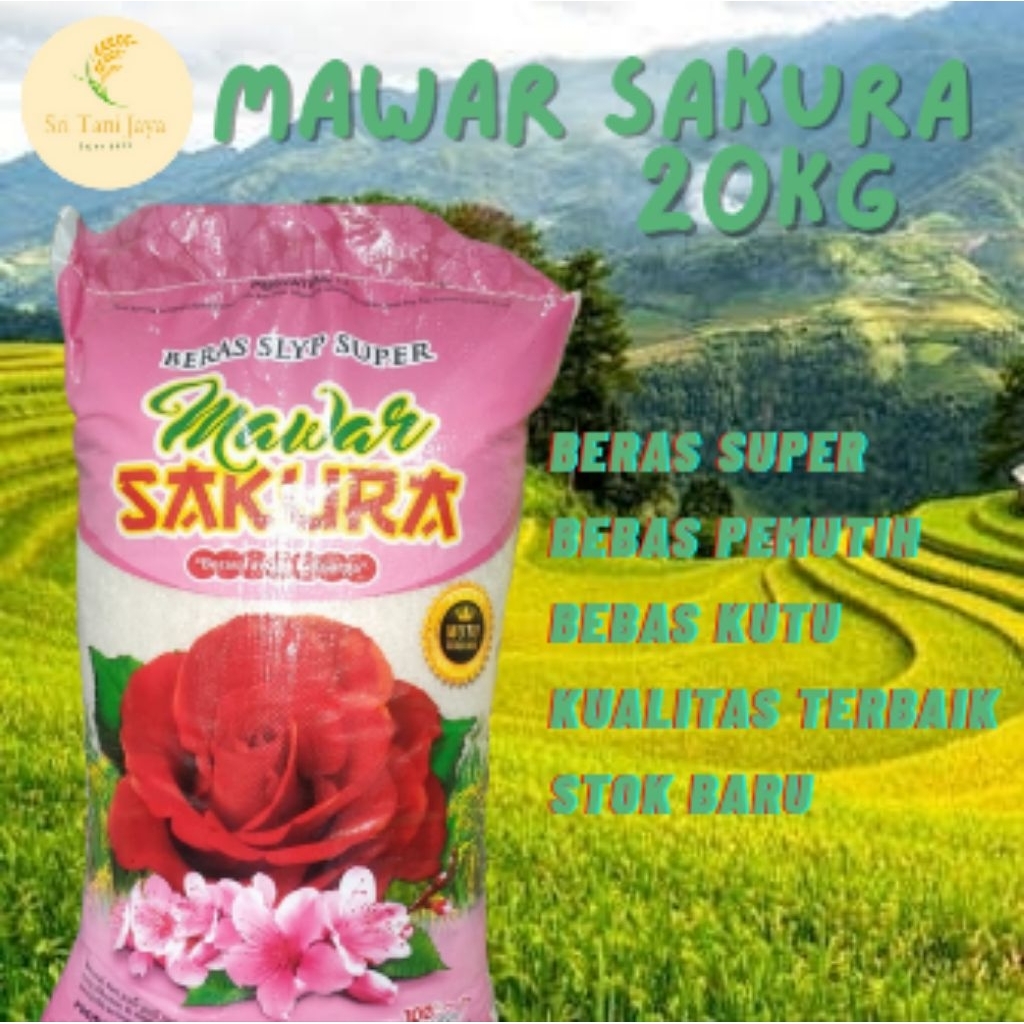 

BERAS PREMIUM MEREK MAWAR SAKURA 20KG