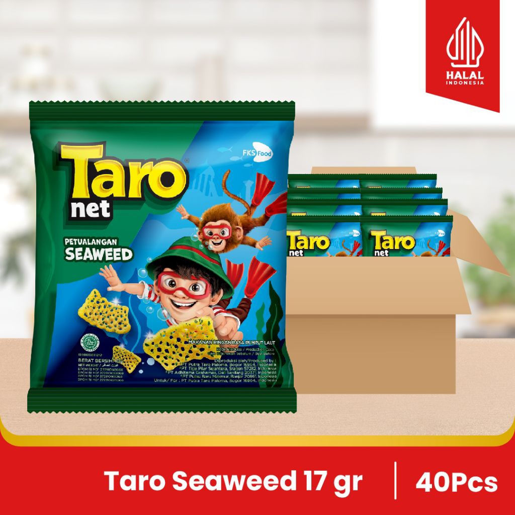 

Taro - Seaweed - Small Pack - 1 Karton (4renceng) - 40 Pcs - 17gr