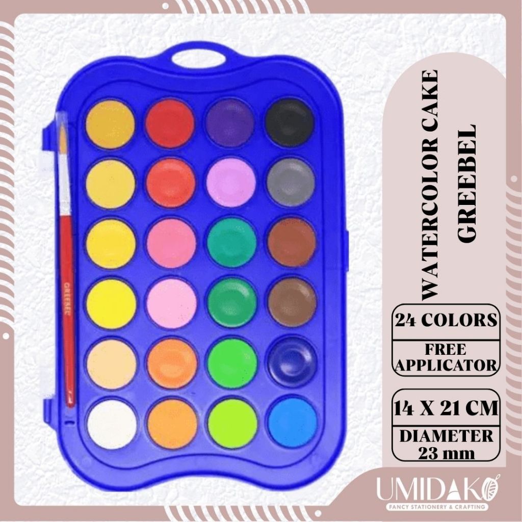 

[UMIDAKO] GREEBEL WATER COLOR / CAT AIR 24 WARNA