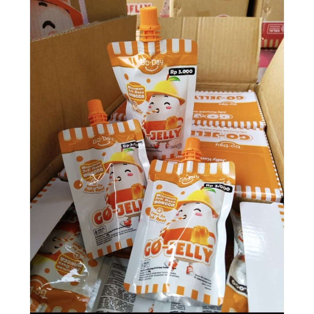 

GO-JELLY – Minuman Jelly Rasa Stroberi Segar + Jus Mangga ( 30 pcs ) | Camilan Sehat Anak & Keluarga