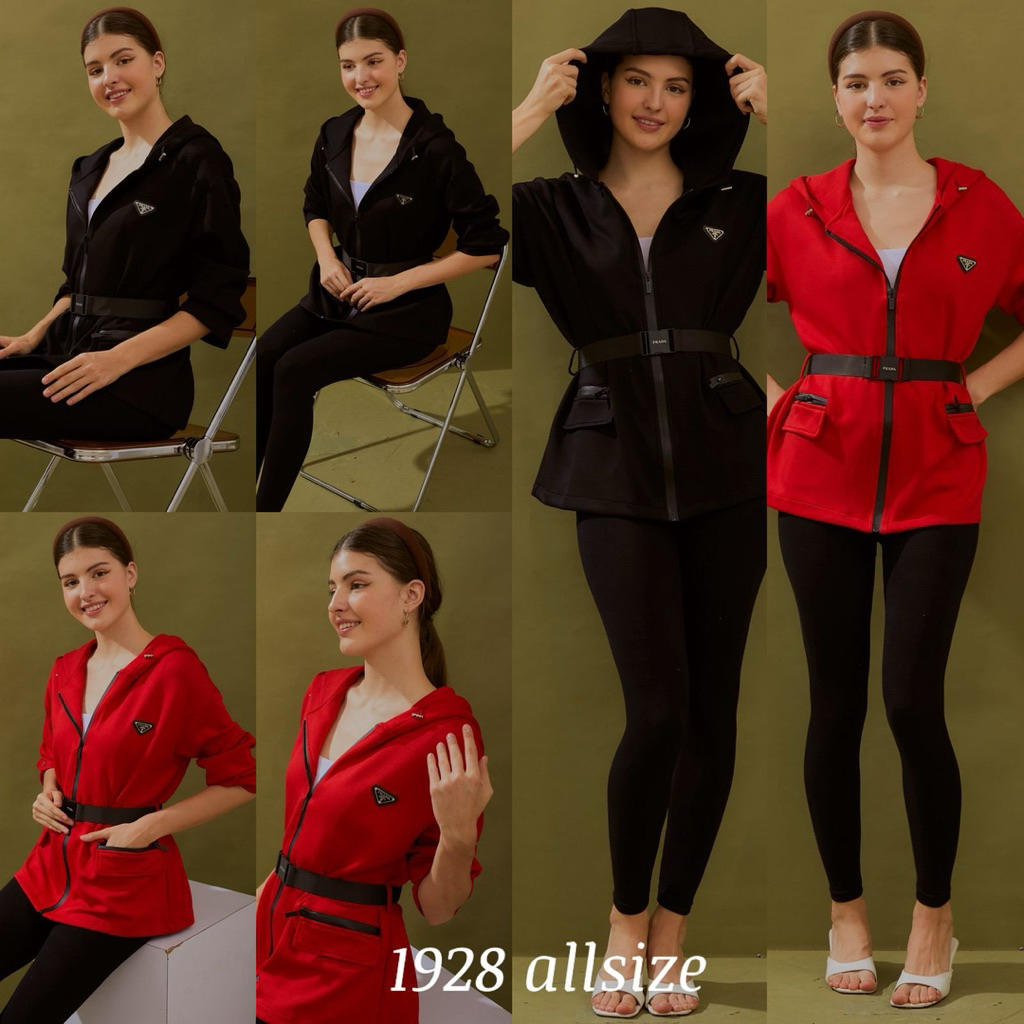 JACKET PRD+BELT RED (BACA DESKRIPSI)
