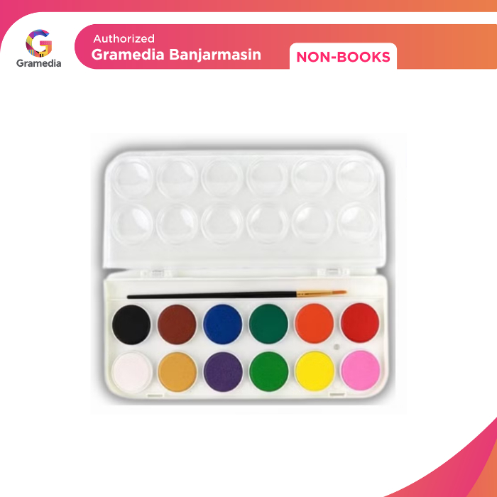 

Gramedia Banjarmasin - Cat Air Estudee Watercolor Cake 12 Warna