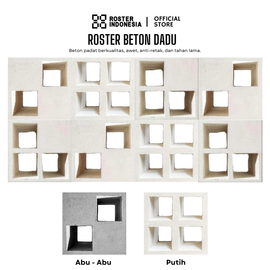 Roster Indonesia - Roster Beton Dadu Roster Dadu Minimalis Roster Dadu Ukuran 20 x 20