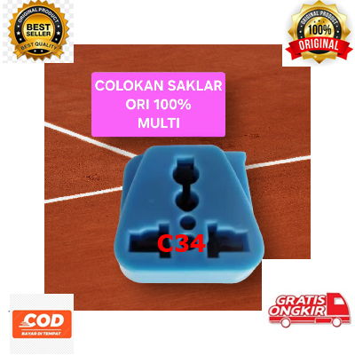 C34 COLOKAN SAKLAR ORI 100% KEPALA COLOK LISTRIK SETRUM KABEL SAMBUNGAN MULTI OVER STEKER ON OFF TER