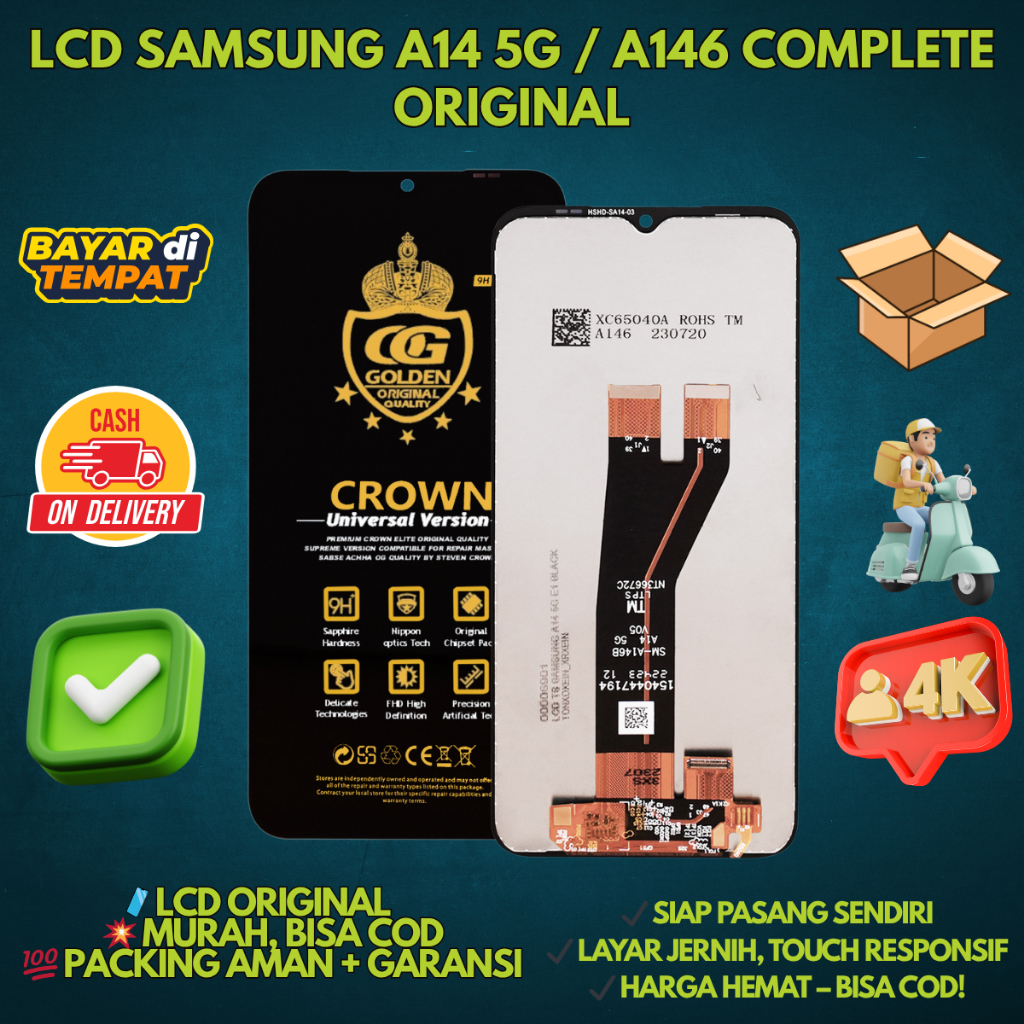 LCD SAMSUNG A14 5G / (SAMSUNG GALAXY A14 5G) / A146 TOUCHSCREEN FULLSET COMPLETE ORIGINAL