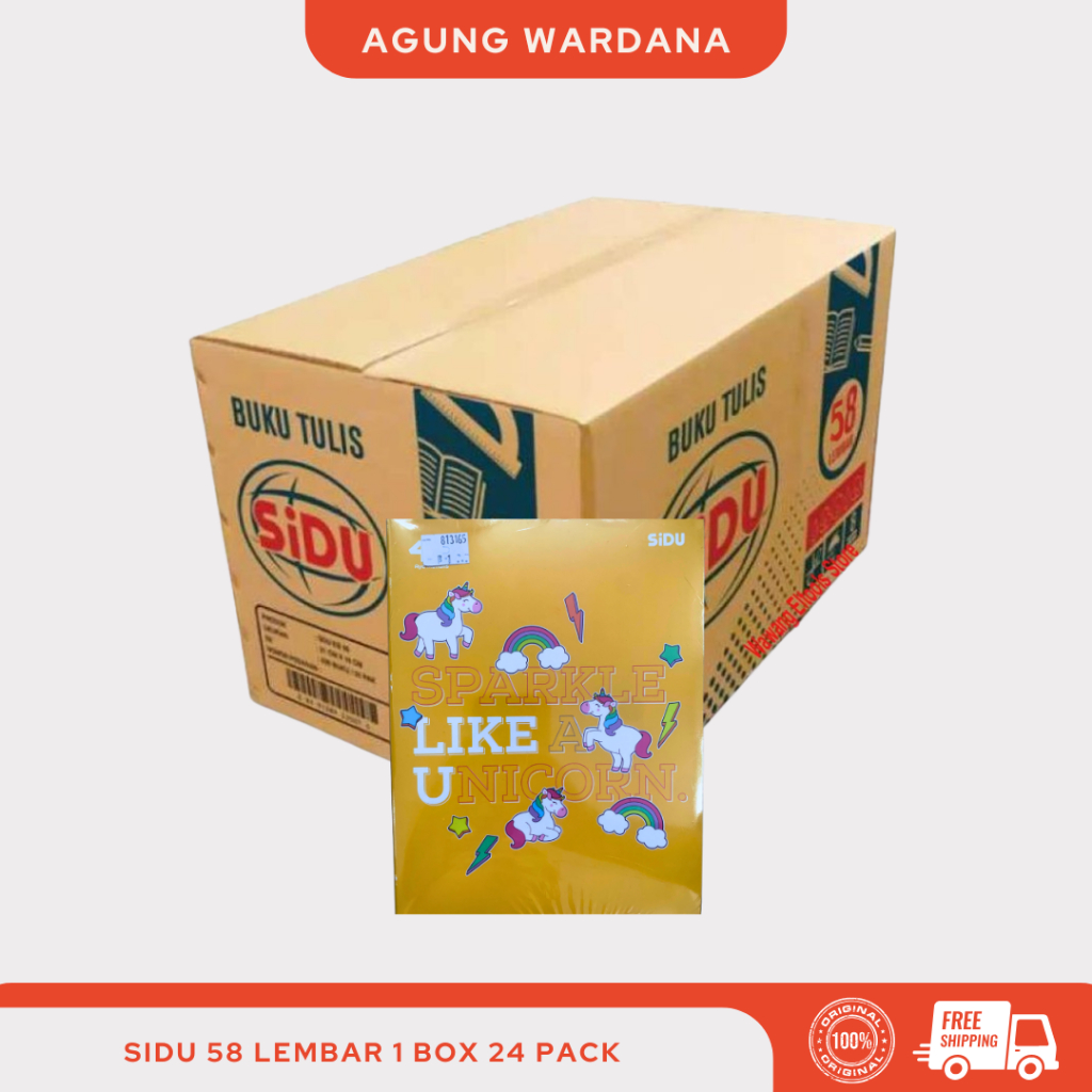 

BUKU TULIS SIDU ISI 58 LEMBAR 1 DUS / BOX ISI 24 PACK (240 PCS BUKU)