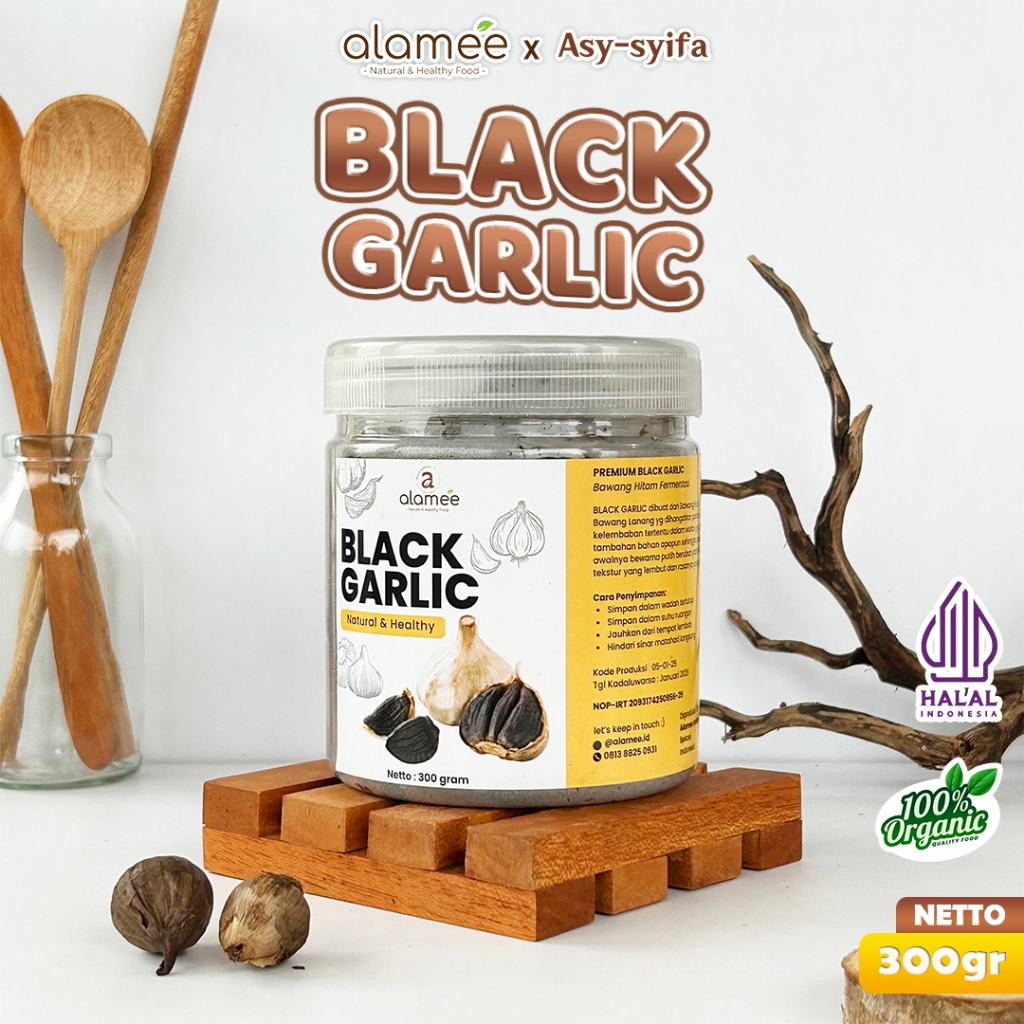 

Bawang Hitam Black Garlic Tunggal Lanang Alami Natural Non Msg Tanpa Pengawet Herbal Premium 300gr