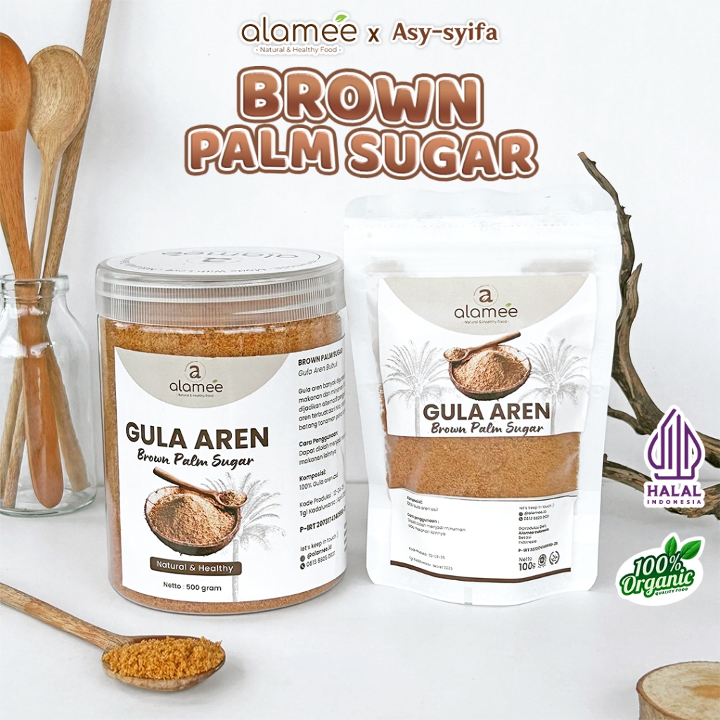

Gula Aren Bubuk Organik Sugar Premium Semut Powder Natural Organic Pure Gula Murni Manis Asli Palm