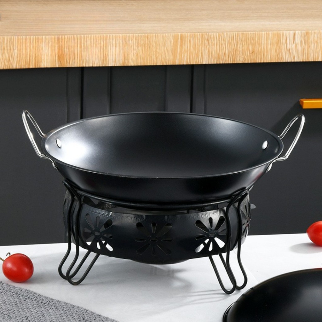 Wajan Hitam Mini Anti Lengket/Kuali Enamel Stainless Steel