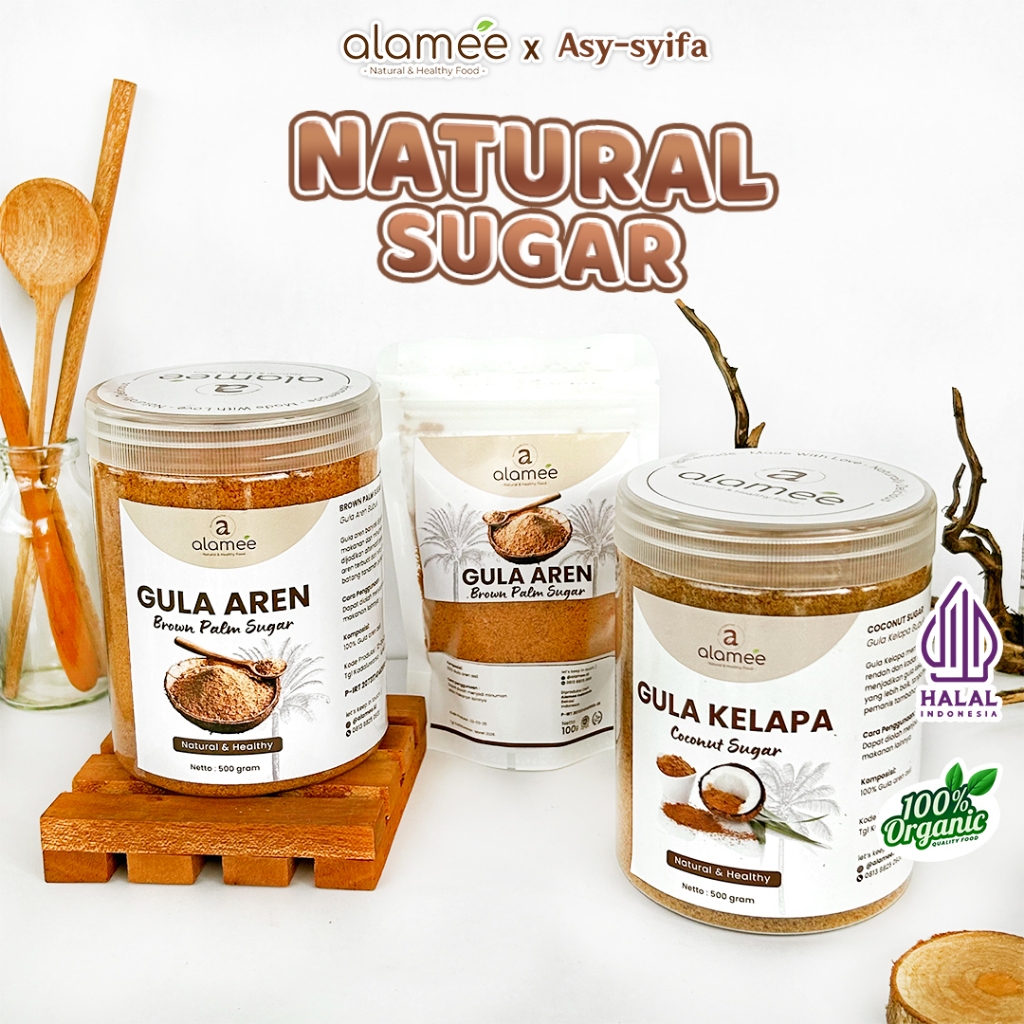 

ALAMEE Gula Semut Kelapa Aren Organik Asli Bubuk Coconut Sugar Premium Powder Natural Organik 500gr
